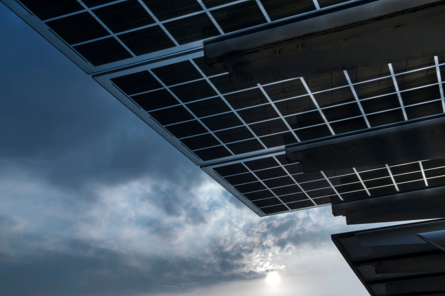 modern black solar panel